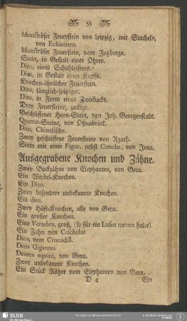 Ausgegrabene Knochen und Zähne