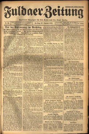 Ausgabe vom Freitag, den 23. Januar 1925.