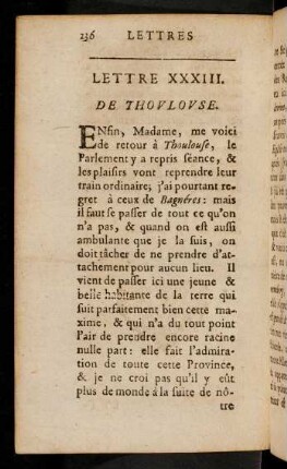 236-249, Lettre XXXIII.