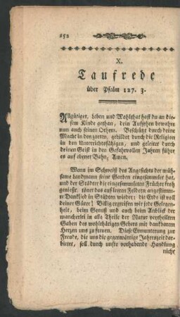 X. Taufrede über Psalm 127. 3