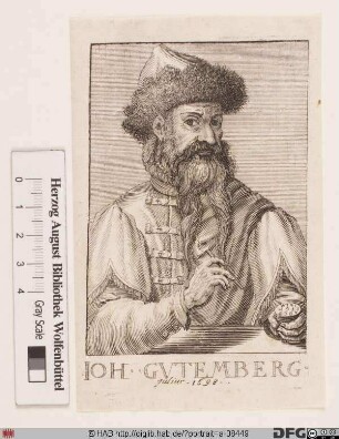 Bildnis Johannes Gutenberg (eig. Gensfleisch zur Laden, gen. G.)