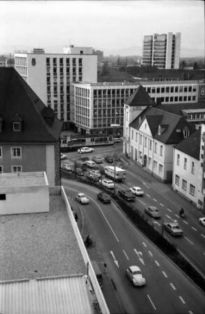 Freiburg: Erasmusstraße vom Hotel Stadt Freiburg