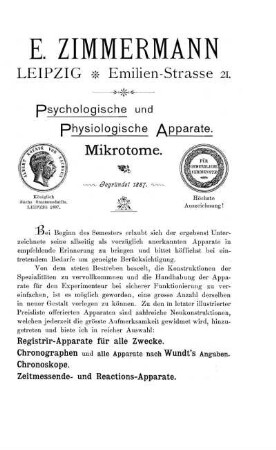 Psychologische und Physiologische Apparate, Mikrotome