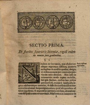 De Jure Circa Rem Monetariam In Terris Circuli Saxoniae Superioris Praesertim Saxonico-Electoralibus