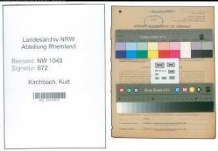 Entnazifizierung Kurt Kirchbach , geb. 02.01.1901 (Prokurist)