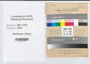 Entnazifizierung Heinz Hartmann , geb. 19.02.1908 (Techniker)
