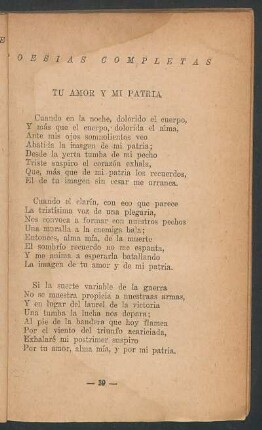 Tu amor y mi patria