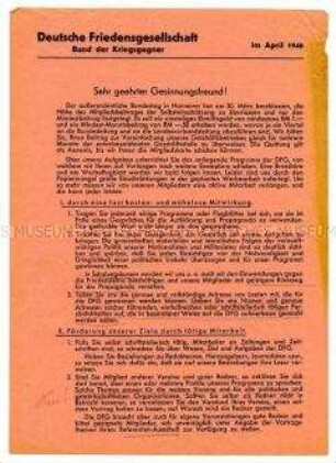 Informationsblatt der Deutschen Friedensgesellschaft / Bund der Kriegsdienstgegner