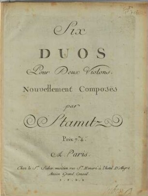 Six duos pour deux violons