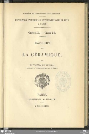 Rapport sur la céramique