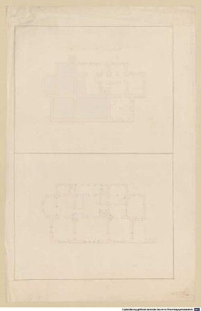 Nachlass von Eduard Metzger (1807 - 1894) - BSB Ana 570. VIII, Architekturzeichnungen. Wohngebäude und Villen - Ana 570(VIII