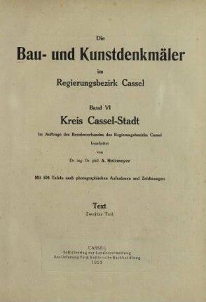 6: Kreis Cassel-Stadt : Text, Teil 2
