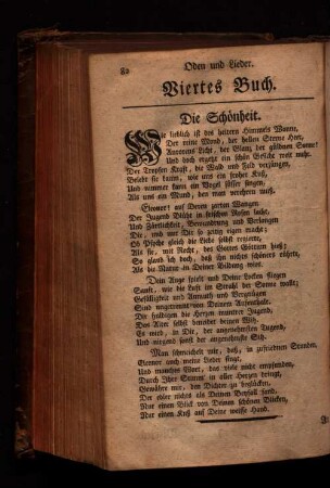 Oden und Lieder. Viertes Buch.