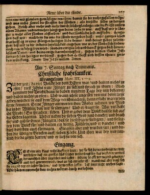 Am 7. Sontag nach Trinitatis. Christliche spahrsamkeit