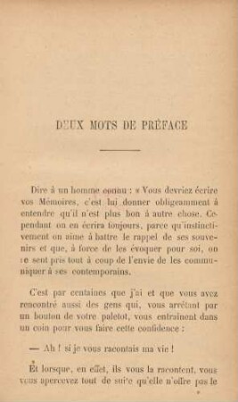 Deux mots de préface