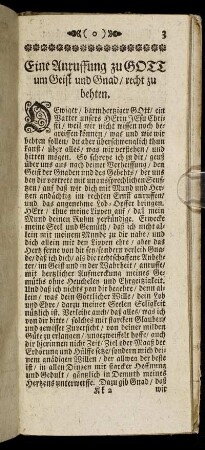 Eine Anruffung zu Gott um Geist und Gnad/ recht zu behten.