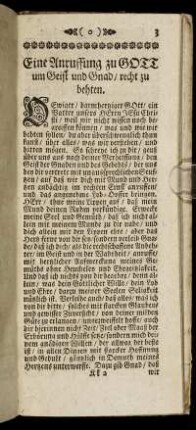 Eine Anruffung zu Gott um Geist und Gnad/ recht zu behten.