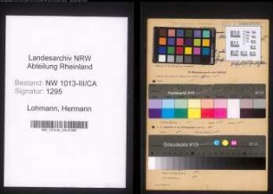 Entnazifizierung Hermann Lohmann , geb. 23.01.1878 ()