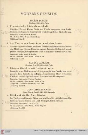 Moderne Gemälde (Nr. 1-32)