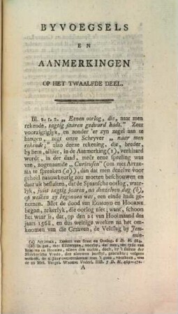 Byvoegsels En Aanmerkingen Voor Het ... Deel Der Vaderlandsche Historie Van Jan Wagenaar, 12