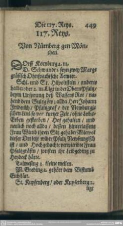 117. Reys. Von Nürnberg gen Mönchen