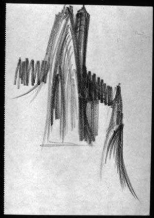 Skizze zu "Der Golem, wie er in die Welt kam" (1920)