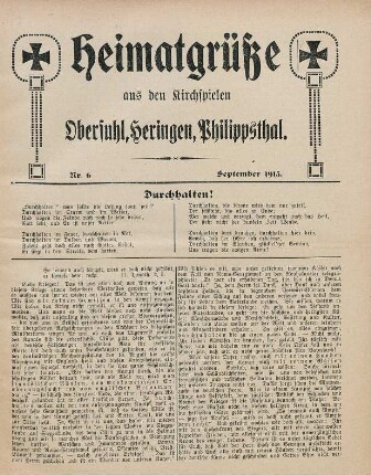 6.1915: Heimatgrüße aus den Kirchspielen Obersuhl, Heringen, Philippsthal
