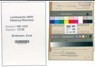 Entnazifizierung Ernst Brinkmann , geb. 11.08.1912 (Angestellter)