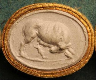 Die Wölfin, die Romulus allein säugt (Daktyliothek, Supplement)