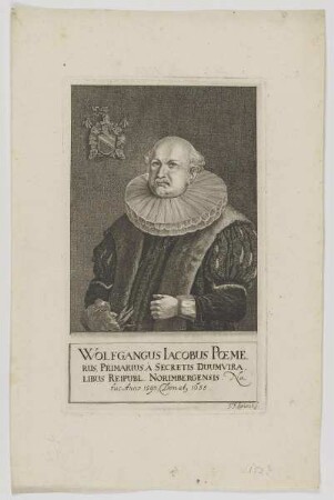 Bildnis der Wolfgangus Iacobus Poemerus