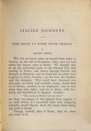 Italian journeys