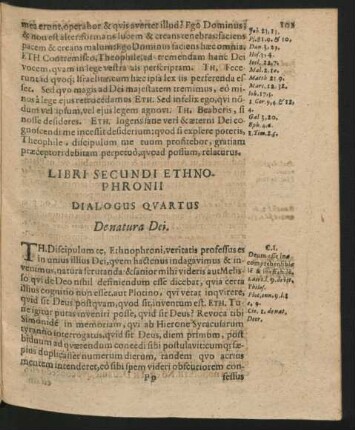 Dialogus Quartus. De natura Dei.