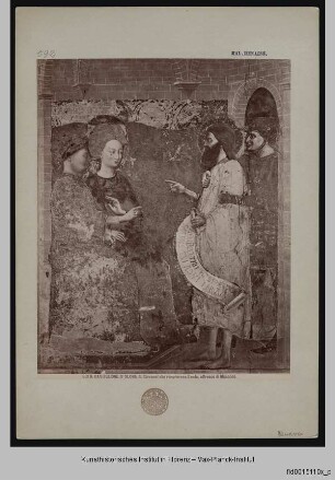 Freskenzyklus : Altarraum : Johannes beschuldigt Herodes und Herodias