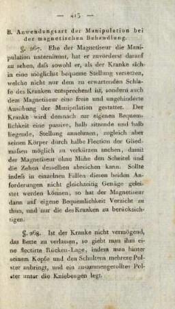 B. Anwendungsarten der Manipulation bei der magnetischen Behandlung