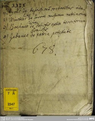 Ordinis Iuridici Decanus Georgius Ludovicus Boehmer D. Consil. Regius Et Antecessor Ad ... Carol. Frid. Winckleri Advocati Immatriculati Saxonici Lectionem Et Dissertationem Inaugurales Habendas Invitat Simul De Copulae Sacerdotalis A Deposito Clerico Furtim Impetratae Iniusto Favore Disserit
