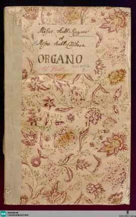 Chorus Musarum Divino Apollini Accinentium Sive Sex Missae : selectissimae a Quatuor Vocibus, Canto, Alto, Basso, 2. Violinis & Organo Concertantibus, 2. Clarinis, Tympano, Violoncello, pro Libitu. Quarum Quinque