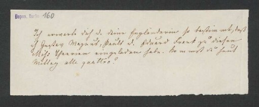 Billet an Wilhelm Hensel und Fanny Hensel: o.D.