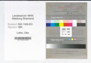 Entnazifizierung Otto Lathe, geb. 01.10.1903 (Prokurist)