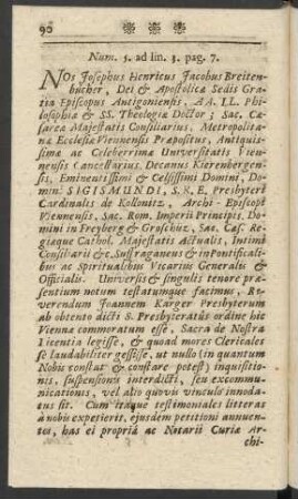 Num 5. ad lin. 3. pag. 7.