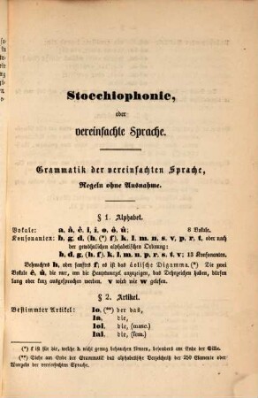Stoechiophonie oder vereinfachte Sprache : Aus dem Französischen nach der zweiten Aufläge von J. Matthys