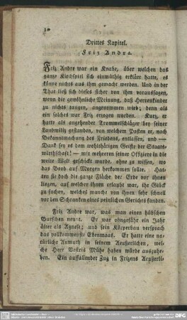 Drittes Kapitel. Friz Andre