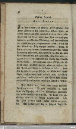 Drittes Kapitel. Friz Andre