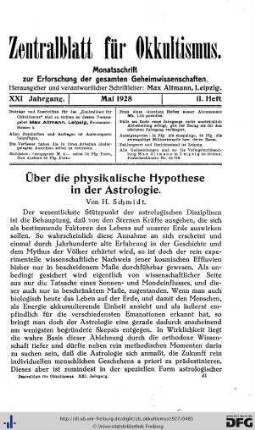 11. Heft (Mai 1928)