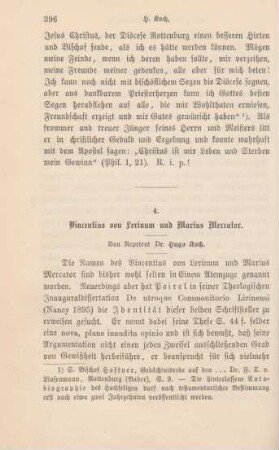 396-434 Vincentius von Lerinum und Marius Mercator