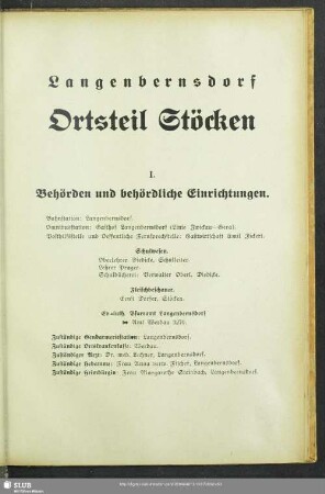 Langenbernsdorf. Ortsteil Stöcken
