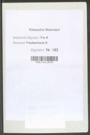 Rechnungsbelege Kirchspiel Ostenfelde