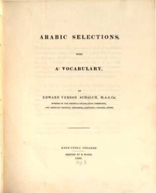 Arabic selections : with a vocabulary