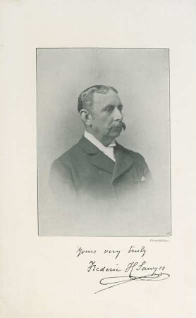 Yours very truly Frederic H. Sawyer