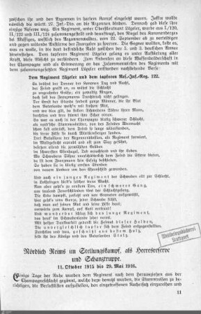 Nördlich Reims im Stellungskampf, als Heeresreserve und Schanztruppe.