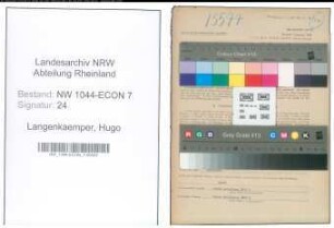 Entnazifizierung Hugo Langenkaemper , geb. 29.07.1892 (Friseurmeister)